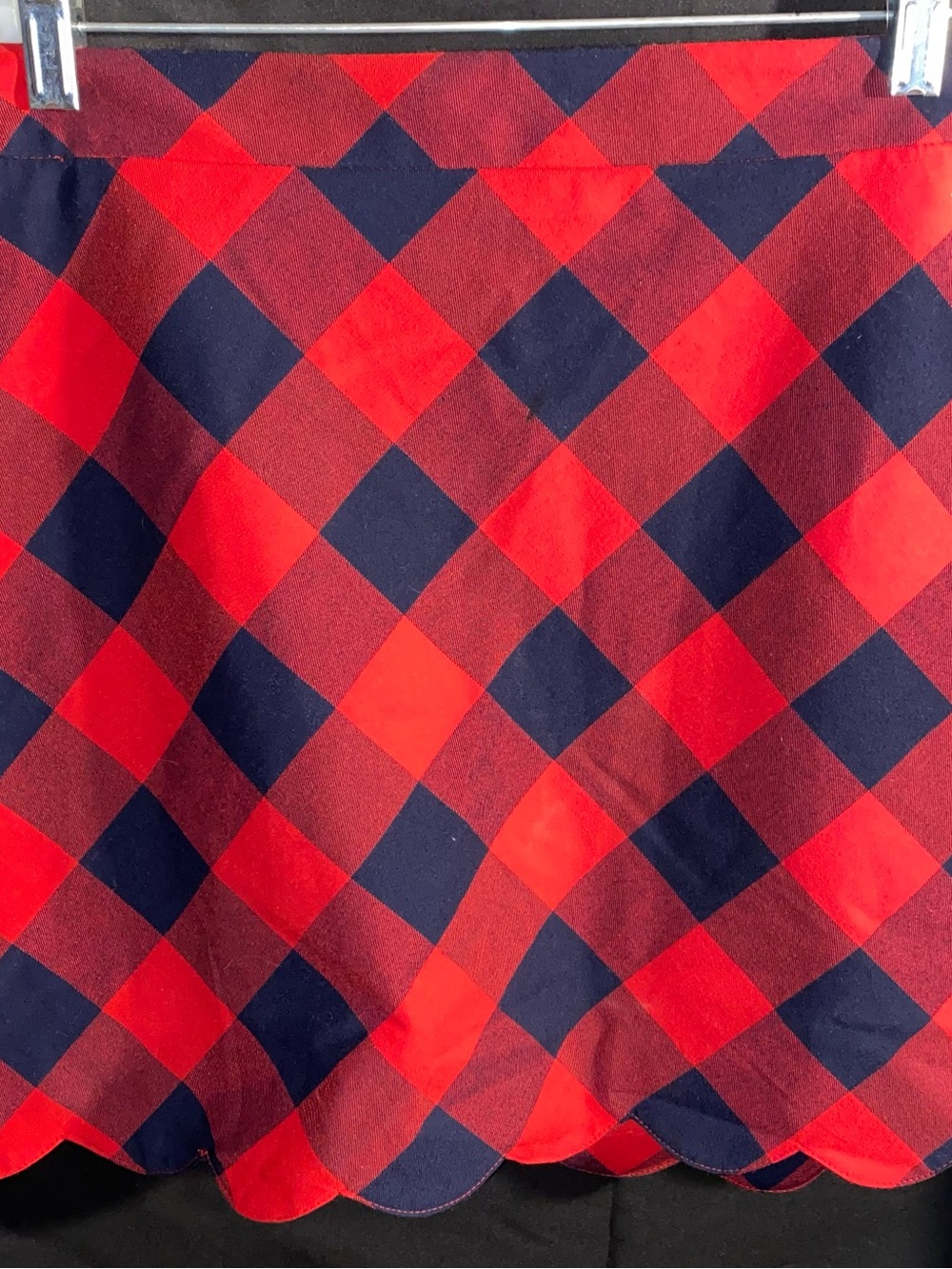 crown & ivy Red and Navy Plaid Maxi Skirt